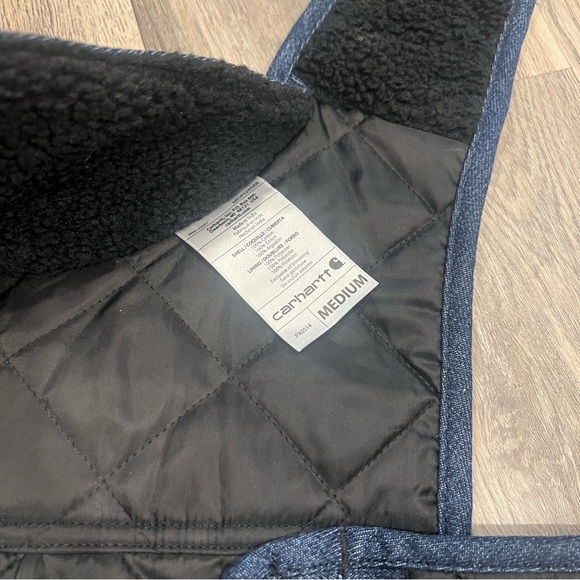 NEW Carhartt Blue Denim Insulated Dog Chore Coat Medium M Warmest Walking - Picture 6 of 13